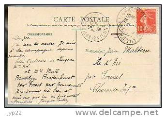 Jolie CP Ancienne 86 Saint Savin Sur Gartempe Le Château - Ed Protin Lib. - CAD St Savin 7-08-1908 Pour Ile D'Aix - Saint Savin