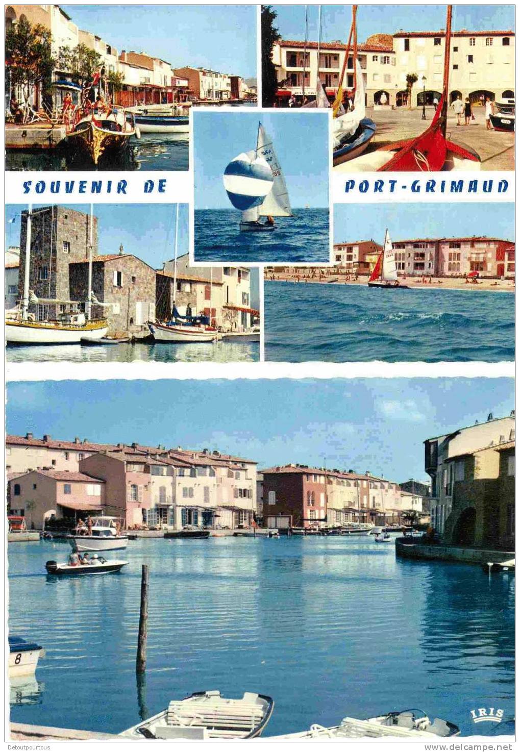 PORT GRIMAUD Var : Lot 5 Cp Canal Bateau Port Cité Voilier 1969 - Port Grimaud