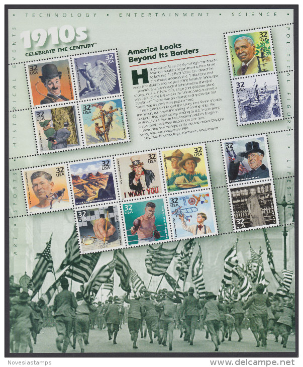 !a! USA Sc# 3183 MNH SHEET(15) - Celebrate The Century 1910s - Hojas Completas