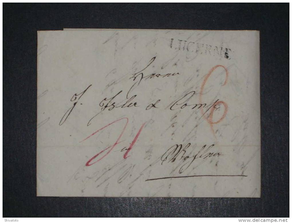 (812) Stampless Cover From Lucerne To Wolfen 1826 - ...-1845 Prephilately