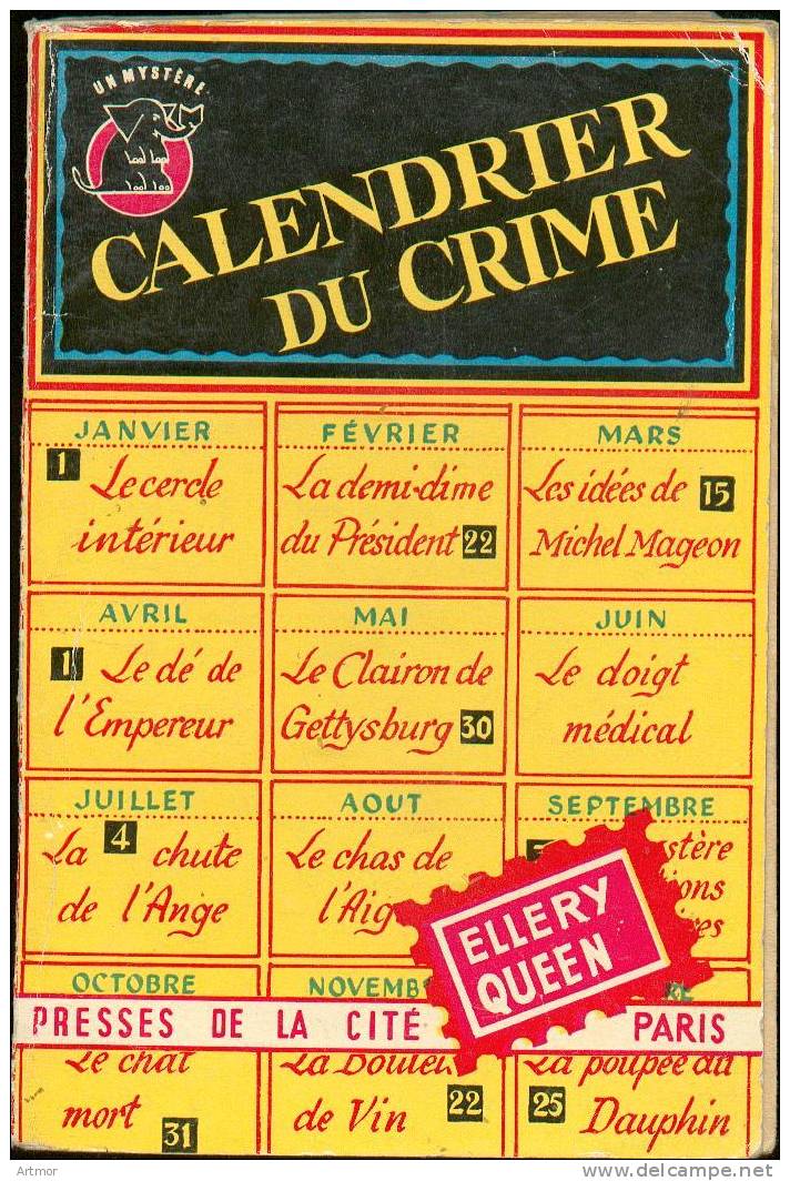 UN MYSTERE N° 110 - 1952 - QUEEN - CALENDRIER DU CRIME - Presses De La Cité