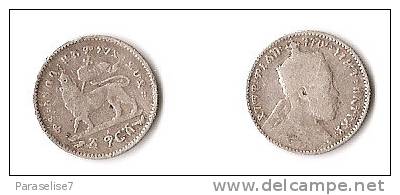 ETHIOPIE    1  GERSHE    1895     ARGENT - Aethiopien