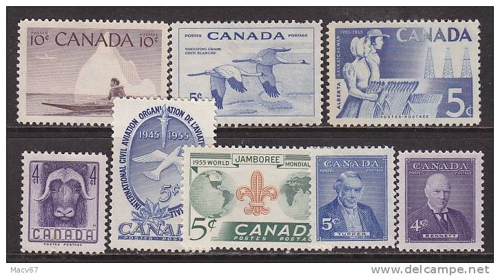 Canada Year Lot 1955    * - Unused Stamps