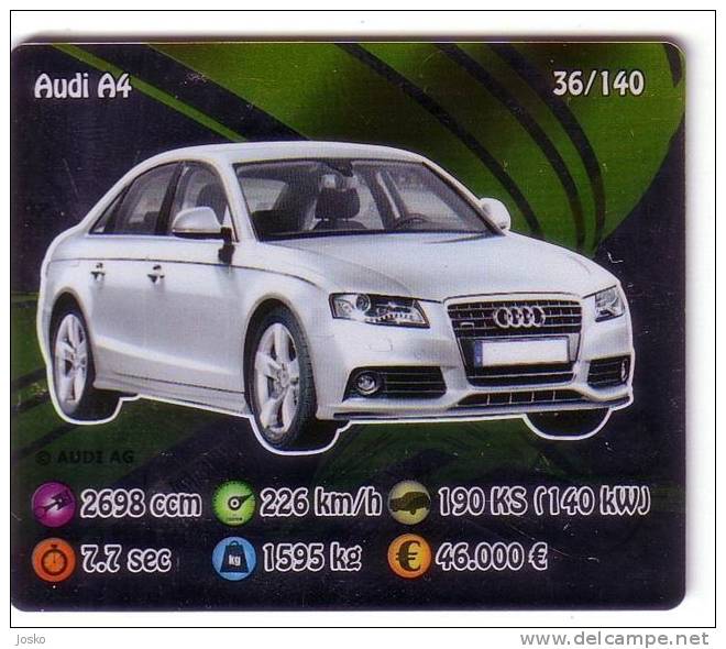 AUDI  A4   -  Germany  ( Croatia Sticker - Autocollant ) Car Automobile Auto Cars Automobiles Automovil Voiture Autos - Other & Unclassified