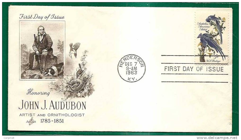 FAUNA - BIRDS - USA JOHN J. AUDUBON Artist And Ornithologist 1963 First Day Cover - Sonstige & Ohne Zuordnung