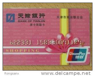 FINE USED CHINA BANK OF TIANJIN SHOPPING CARD - Chine