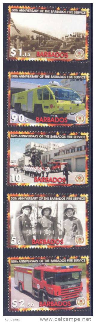 2005 BARBADOS - FIRE SERVICE 5V - Barbados (1966-...)