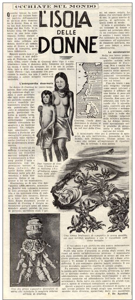 1939´s Italian Magazine - TIBET  Dalai Lama  +  Cooroog Island Between TAIWAN And PHILIPPINES (  Lan YU ? .. Itbayat ? ) - Moda