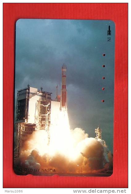 Japan Japon  Telefonkarte Phonecard -  Weltraum Space  Espace  Rakete Rocket Fusée - Spazio