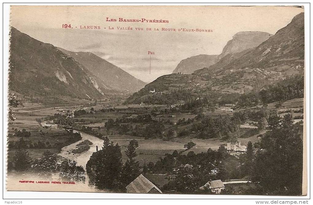 64 - Laruns - La Vallée Vue De La Route D'Eaux-Bonnes - LF "Les Basses-Pyrénées" N° 194 (non Circulée) - Laruns