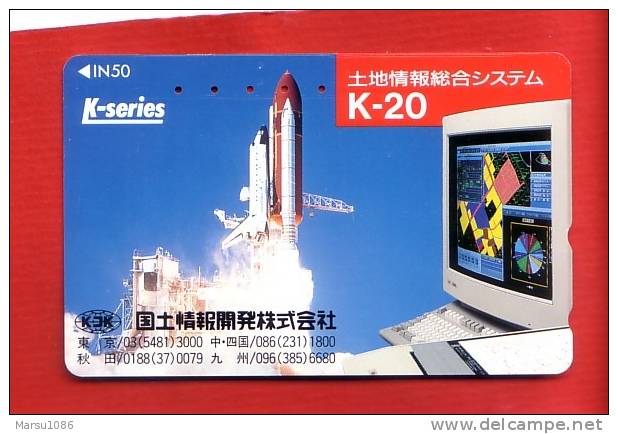 Japan Japon  Telefonkarte Phonecard -  Weltraum Space  Espace  Rakete Rocket Fusée - Raumfahrt