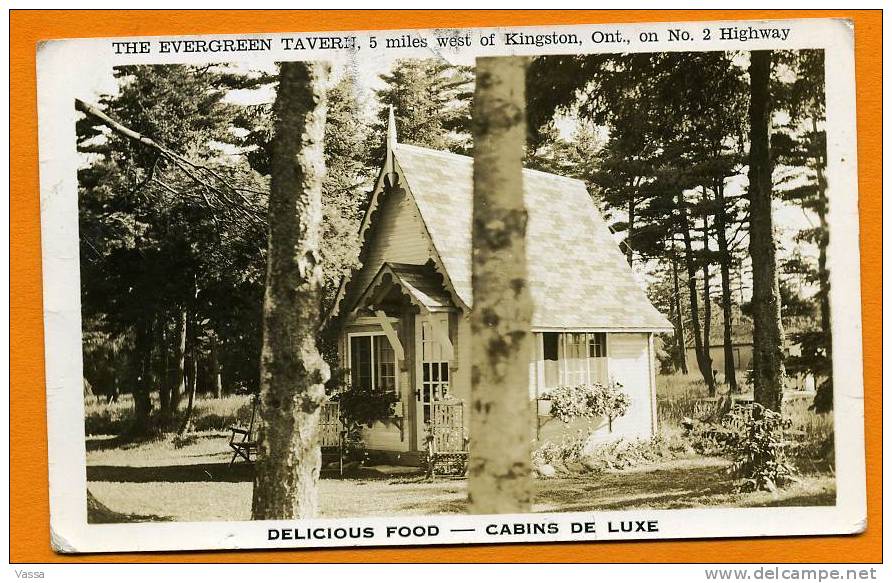 CANADA. The Evergreen Tavern, 5 Miles Of KINGSTON, Ontario On No.2 Highway. Real  Photopostcard - Kingston