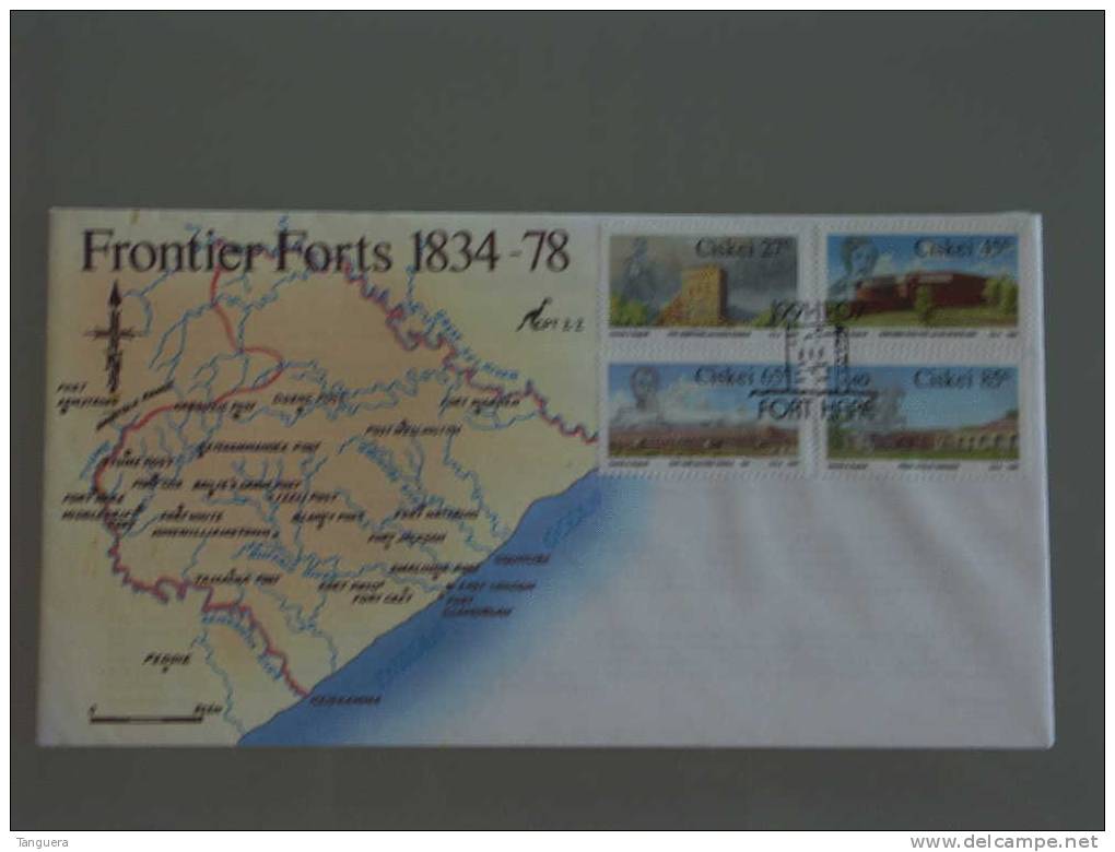 Ciskei FDC 1991 Grens Forten Fortifications Frontalières Yv 207-210 - Ciskei