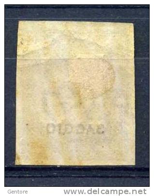1863 ITALY    Vitt. Ema. II  60 Cents Imperforated Overprinted SAGGIO  MINT HINGED - Ungebraucht
