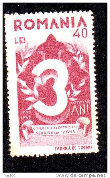 Romania  OLD Fiscaux Revenue  Stamp 1943 "CONSILIUL DE PATRONAJ" 40 LEI,MNH. - Steuermarken