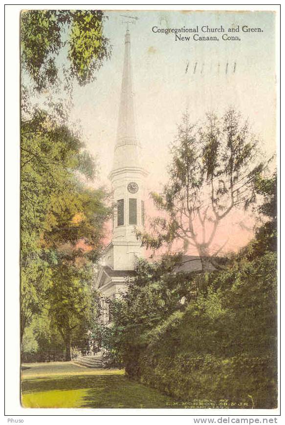 US-175 : NEW CANAAN : Congregational Church And Green - Other & Unclassified