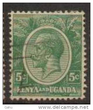 Kenya, Uganda, Tanganika  ; 1922/27 ; N°Y/T : 2 A   ; Ob ;Georges V ; Cote Y  : 0.50  E . - Kenya & Ouganda