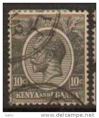 Kenya, Uganda, Tanganika  ; 1922/27 ; N°Y/T : 3 A   ; Ob ;Georges V ; Cote Y  : 0.30  E . - Kenya & Oeganda