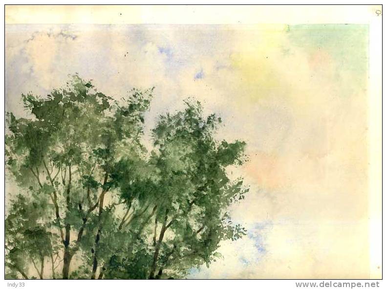 - MÄRKISCHER SEE . AQUARELLE TITREE SIGNEE ET DATEE 1946 - Acuarelas