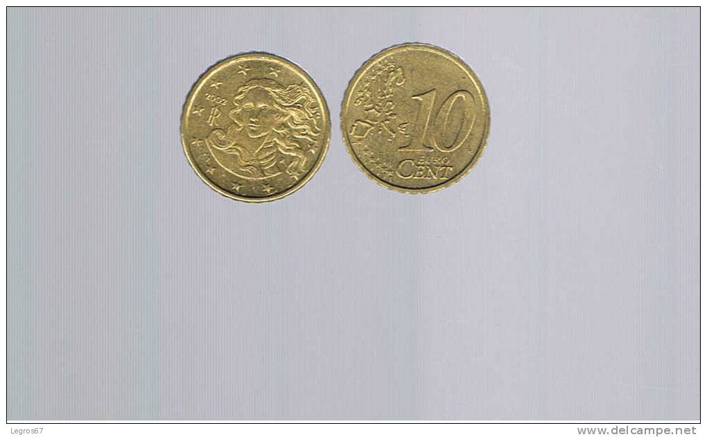 PIECE 10 CT EURO ITALIE 2002 - Italy