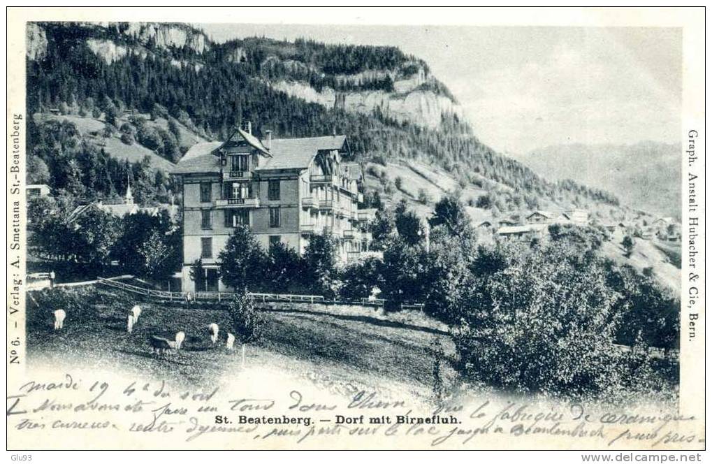 CPA - St Beatenberg (Berne - Suisse) - Dorf Mit Birnefluh - Beatenberg