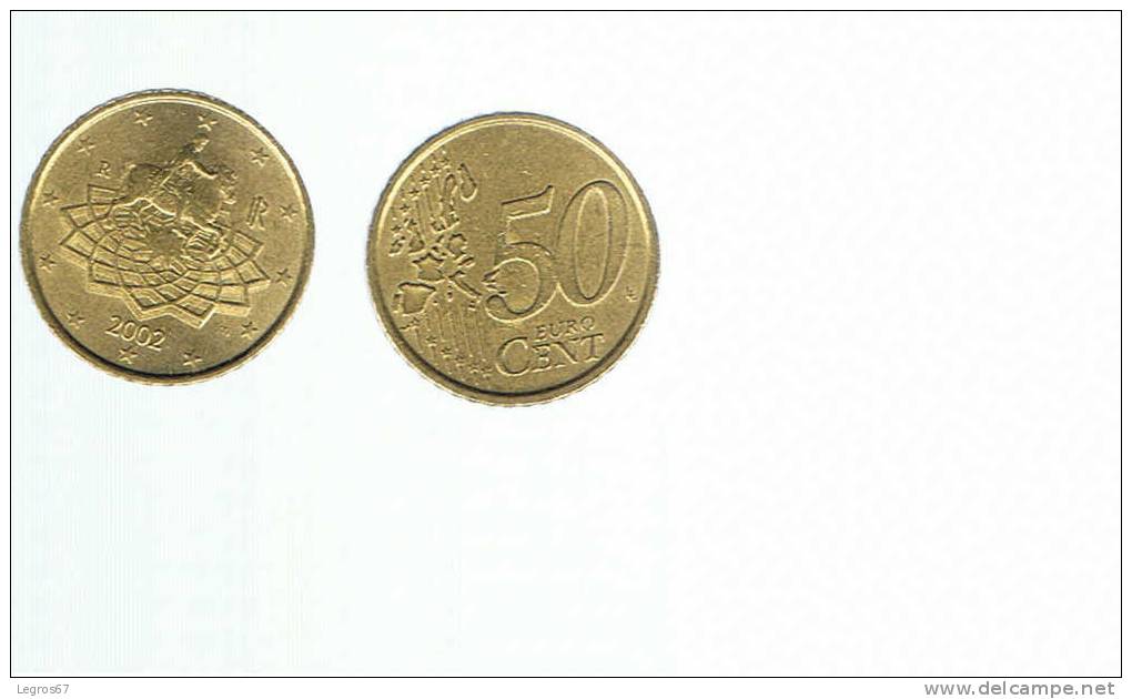PIECE 50 CT EURO ITALIE 2002 - Italia