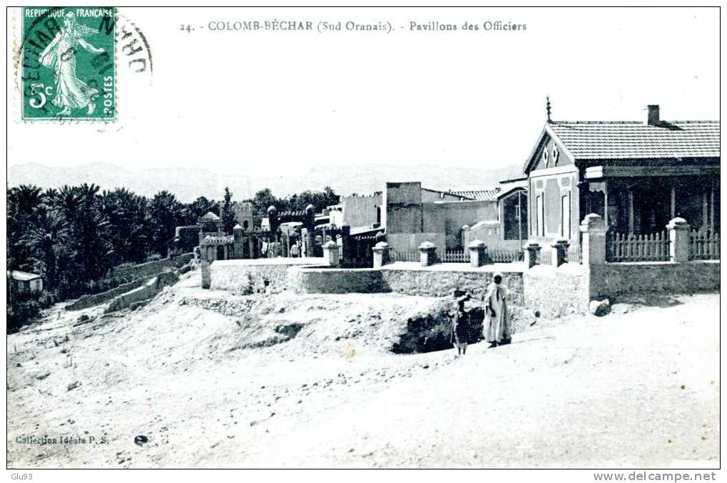 Lot 2 CPA - Colomb - Béchar (Algérie) - Rue Principale + Pavillons Des Officiers - Bechar (Colomb Béchar)