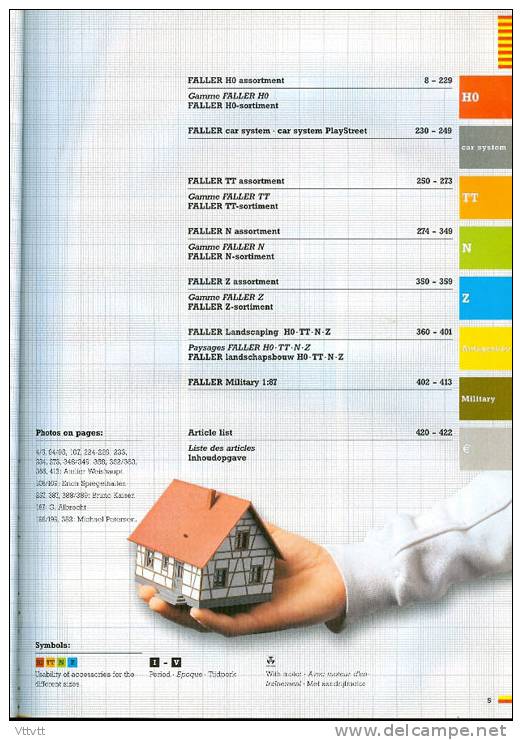 FALLER HO, TT, N, Z : Catalogue 2003-2004, 418 Pages. Sommaire Détaillé : Voir Scan. Excellent état. - Französisch