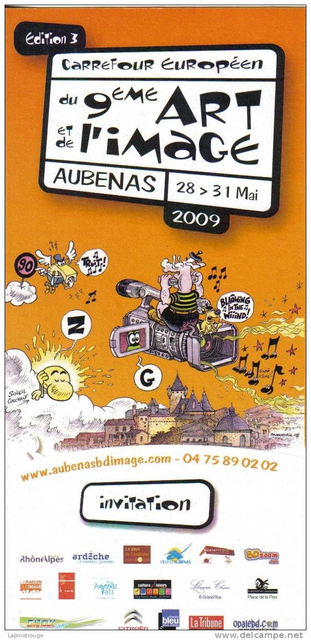 Carton D'invitation MANDRYKA Nikita Festival BD Aubenas 2009 - Postcards