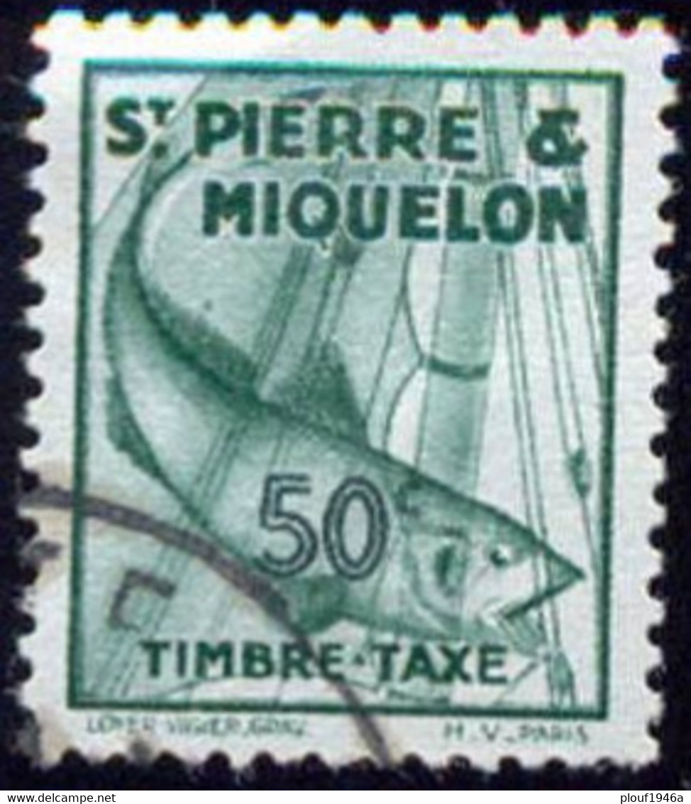 Pays : 422 (Saint-Pierre & Miquelon : Col. Franç.)  Yvert Et Tellier N° :Tx  37 (o) - Timbres-taxe