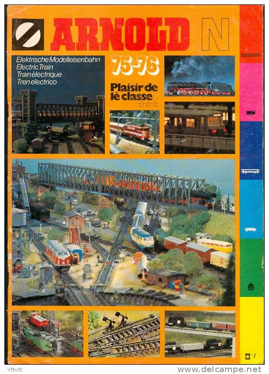 ARNOLD N : Catalogue 1975-1976, 50 Pages, Rails, Locomotives, Wagons, Boites, Accessoires, Décors... - Français