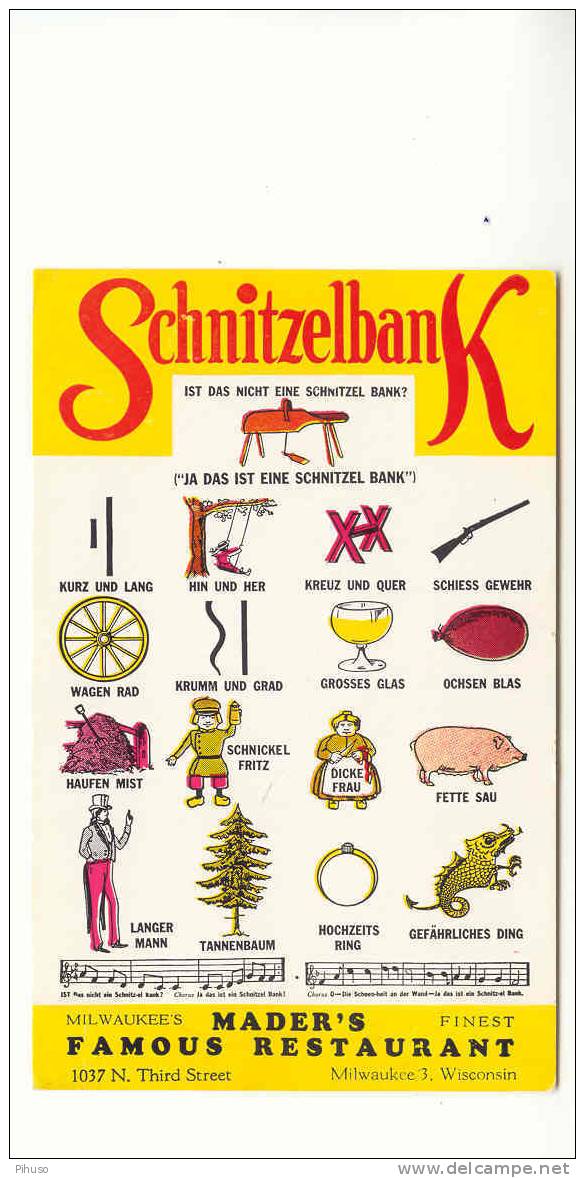 US-42 : MILWAUKEE : Schnitzelbank - Mader´s Famous Restaurant - Milwaukee