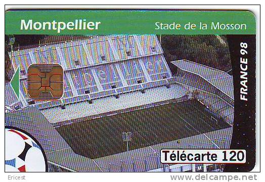 STADE MONTPELLIER 120U OB1 06.98 ETAT COURANT (Verso Sale Et Bords Légèrement Usés) - 1998