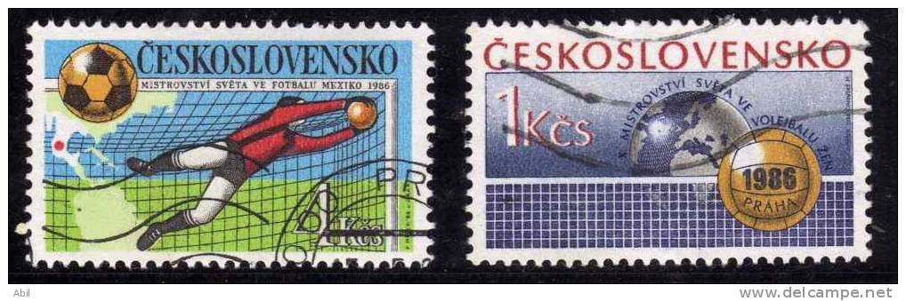 Tchécoslovaquie 1986 N°Y.T. : 2676 Et 2677 Obl. - Usados