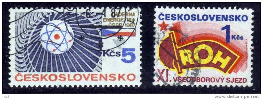 Tchécoslovaquie 1987 N°Y.T. : 2718 Et 2719 Obl. - Used Stamps