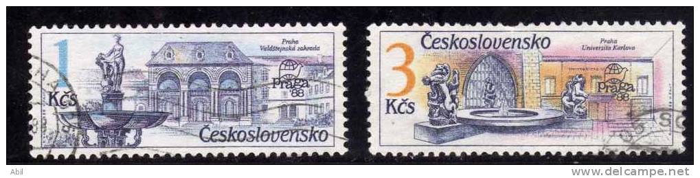 Tchécoslovaquie 1988 N°Y.T. : 2771 Et 2773 Obl. - Oblitérés