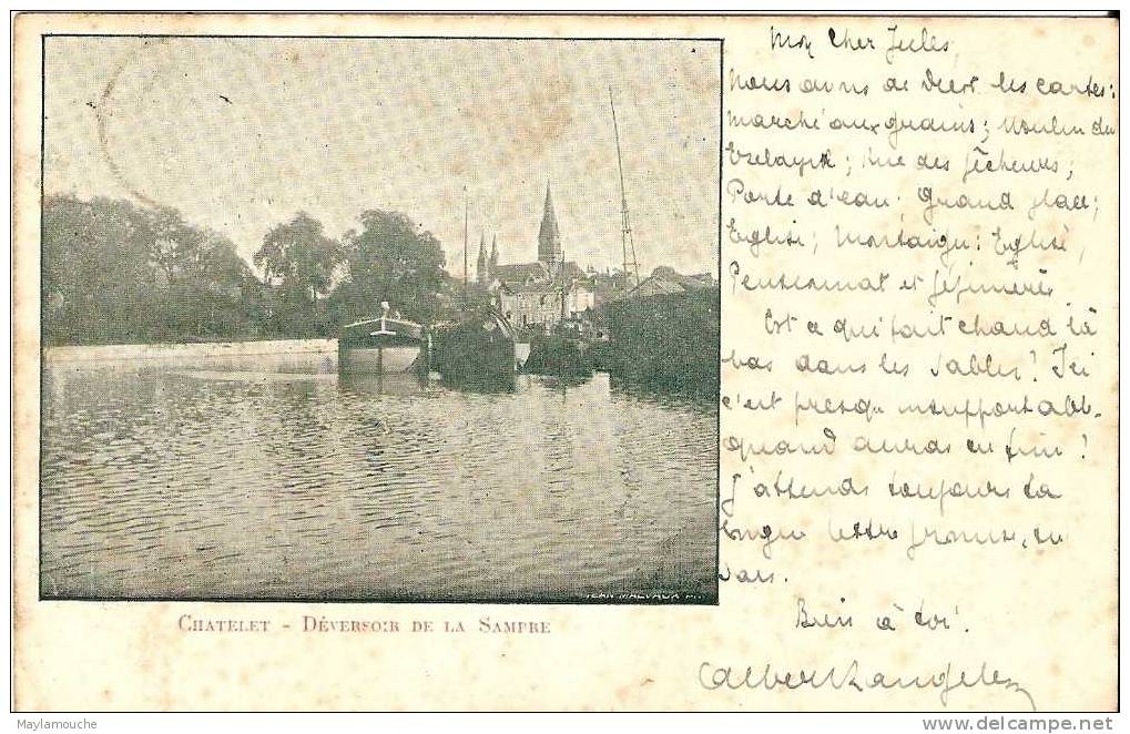 Chatelet Deversoir De La Sambre 1900 - Châtelet