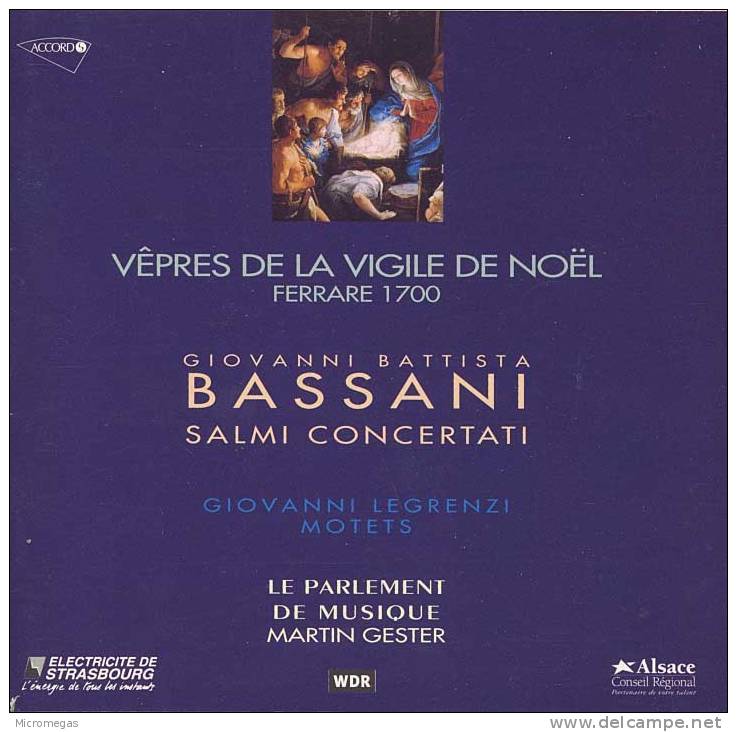 Bassani : Salmi Concertati, Legrenzi : Motets, Martin Gester - Klassik