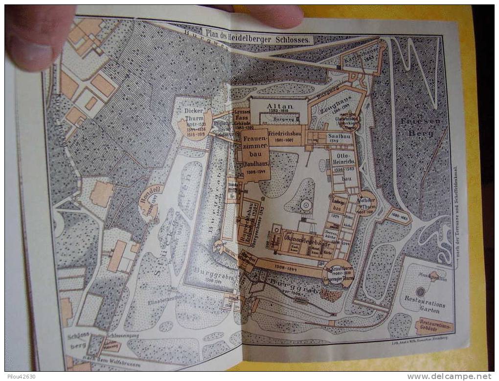 Livret De 50 P. Sur Heidelberg - 1904 - Acht Tage In Heidelberg ? - Photos, Carte, Plan ...tout En Allemand - Other & Unclassified