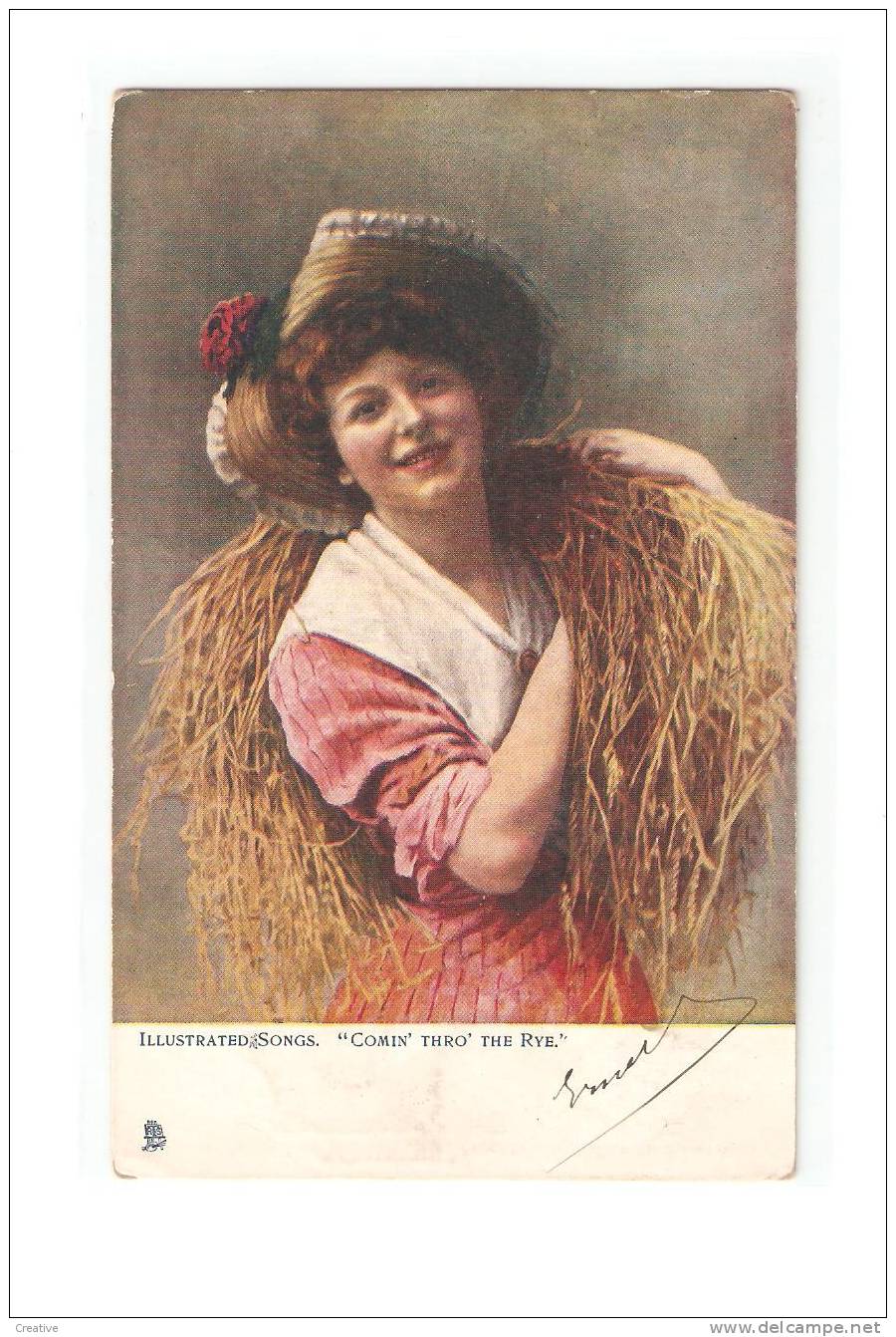 1904 ILLUSTRADED SONGS."Comin Thro The Rye".Raphael Tuck & Sons 1904 - Tuck, Raphael