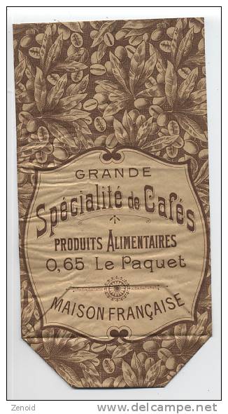 Sachet Ancien Spécialité De Cafés - Maison Française - Autres & Non Classés