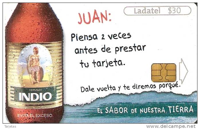 TARJETA DE MEXICO DE CERVEZA INDIO (BEER) - Alimentación