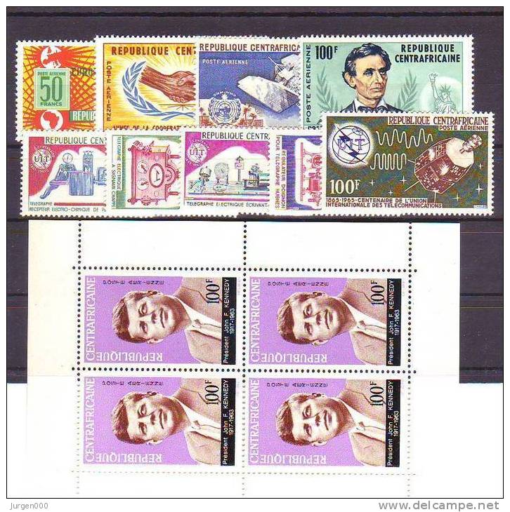 BL3, Nr 70, 71, 72, 73, 78/82 **, Michel = 19 Euro (Z22428) - Centrafricaine (République)