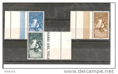 Spa Mi.Nr. 1065-67 - SPANIEN -/ Spanische Telegrafie 1955 ** - Ungebraucht