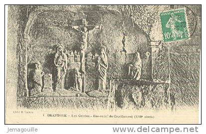 BRANTOME 24 - Les Grottes - Bas-relief Du Crucifiement XVIe Siècle - 24.8.1923 - Brantome