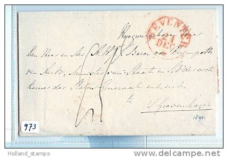 BRIEFOMSLAG Aan Mr. A.W.J.J. BARON VAN HUGENPOTH TOT AERDT. . (973) - ...-1852 Prephilately