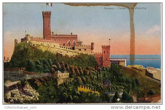 GENOVA CASTELLO DE ALBERTIS ITALY VINTAGE Ca1900 POSTCARD AK CPA With ADVERTISING MEDICINE - Publicidad