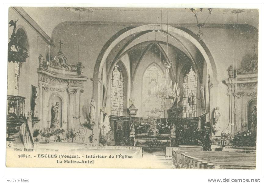 ESCLES (88) - CPA - Intérieur De L'église : Le Maître-Autel - Other & Unclassified