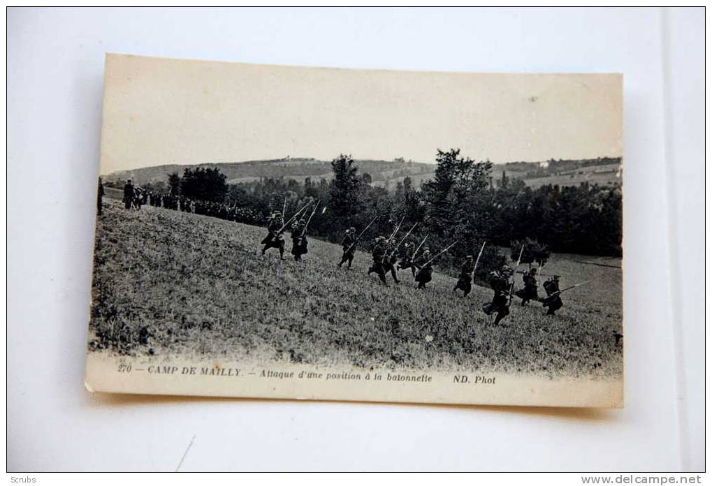 CP: Camp De Mailly: Attaque Position à La Baïonnette - Dokumente