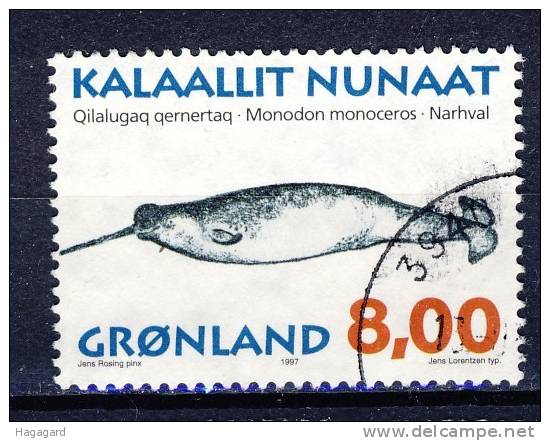 #Greenland 1997. Whales (2). Michel 308x. Cancelled (o) - Used Stamps